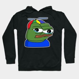 Propeller Pepe - White Outline Hoodie